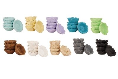Stubby (tm) Mini Flower Dough Bowl-Candle Ready -13 Color Choices