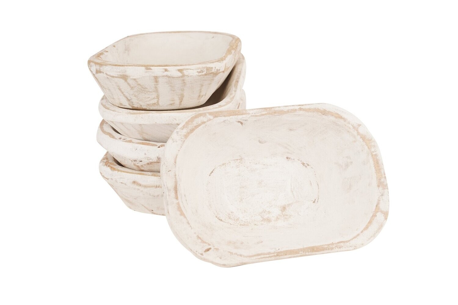 Mini Dough Bowl - Candle Ready-6x10 inches-White
