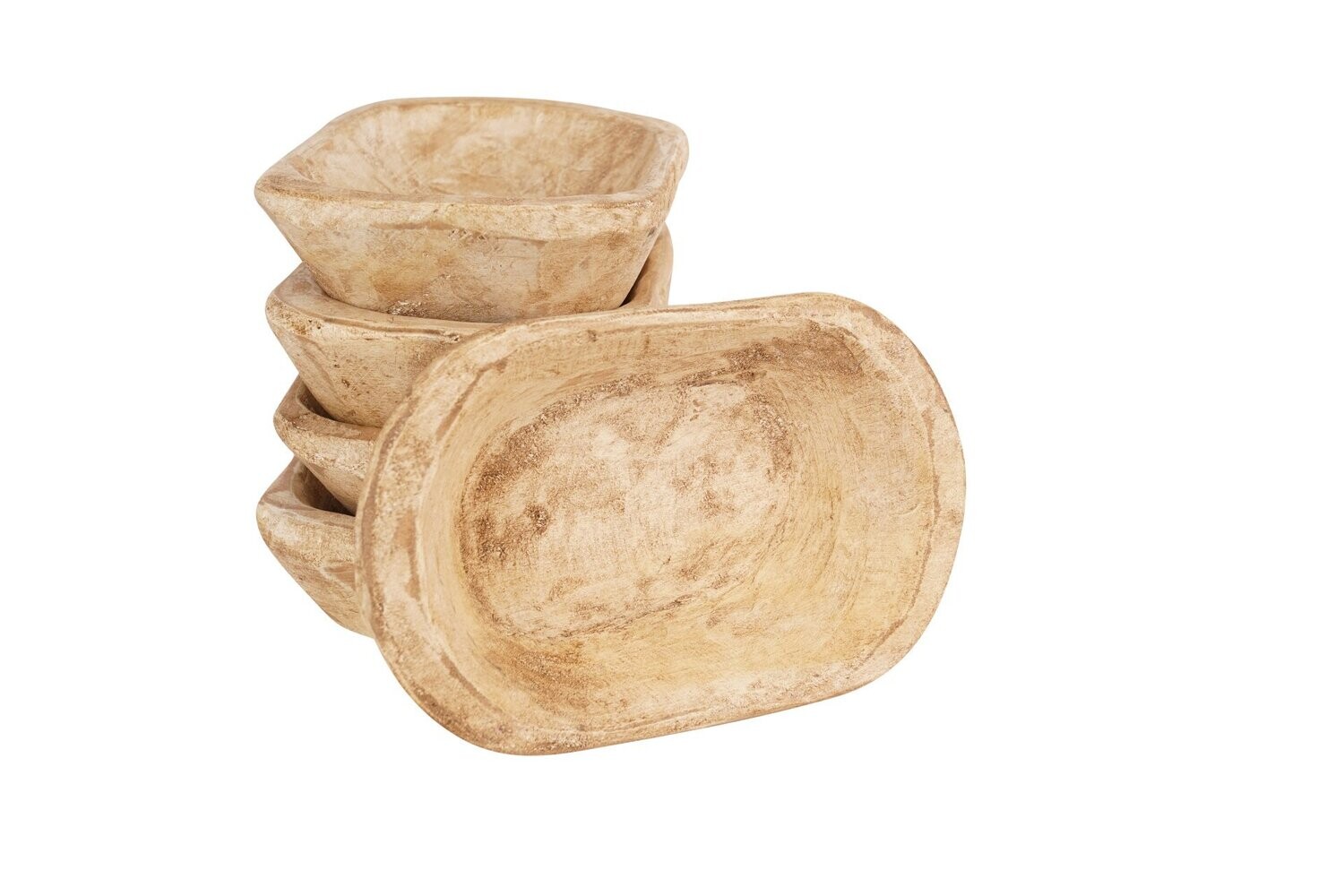 Mini Dough Bowl - Candle Ready -6x10 inches-Antiqued White