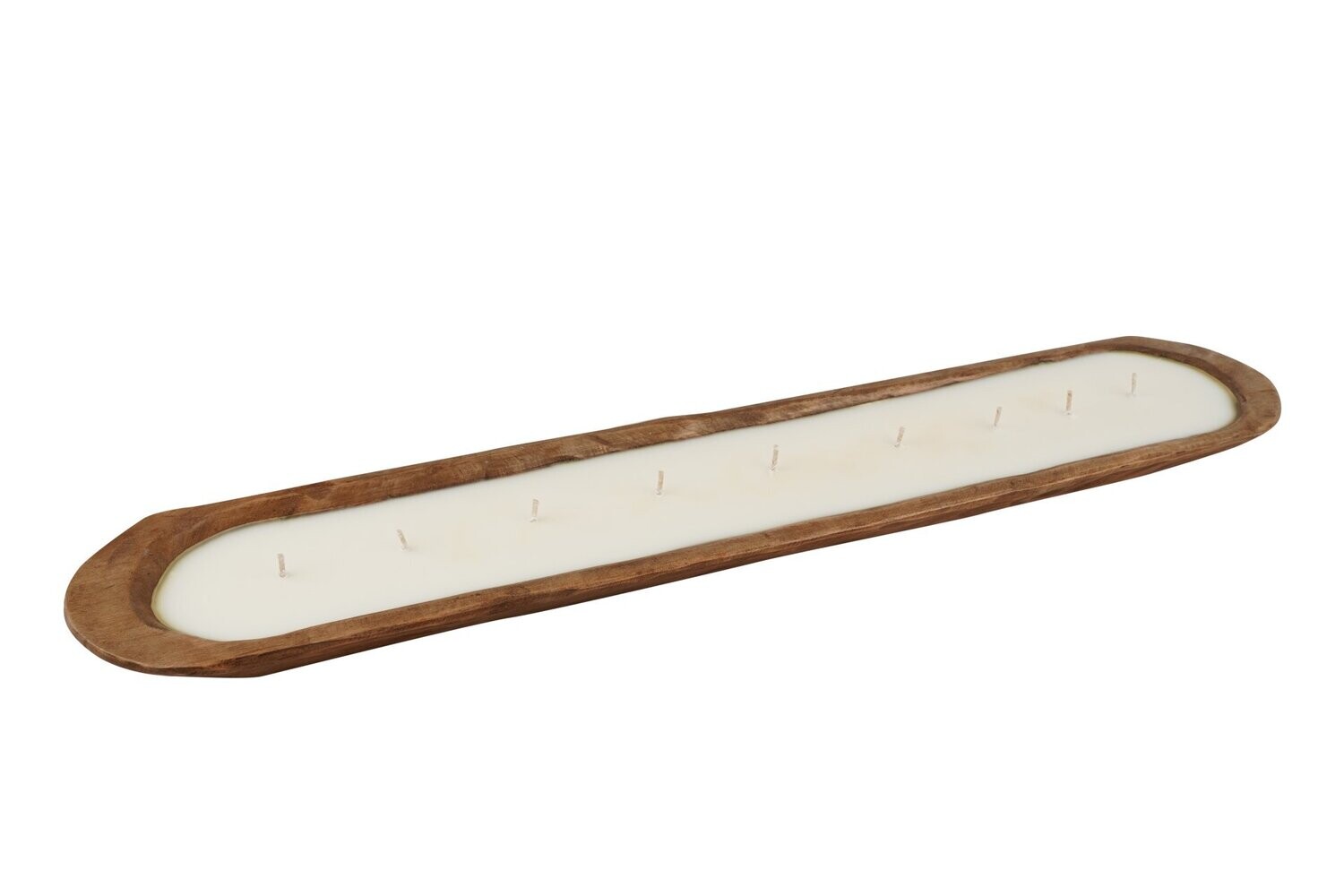 Medium Baguette Dough Bowl-Candle Ready-6x30 inches, COLOR: Waxed