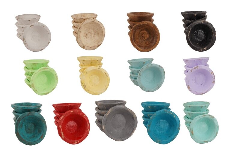 Stubby Round-Super Mini Dough Bowl-6 inch -Candle Ready-13 Color  Choices