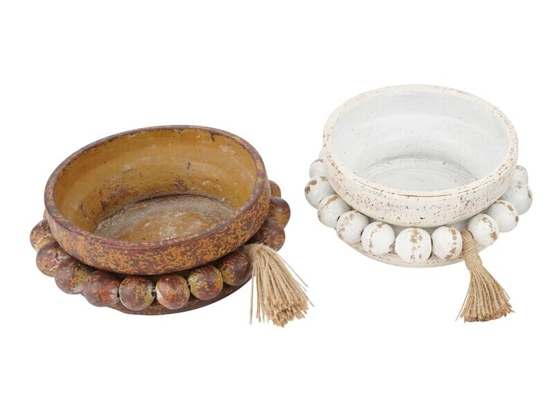 Beadzie Candle Pour Vessel-Clay-Best Seller-2 Color Starter Pack-White and Red-10 Pieces