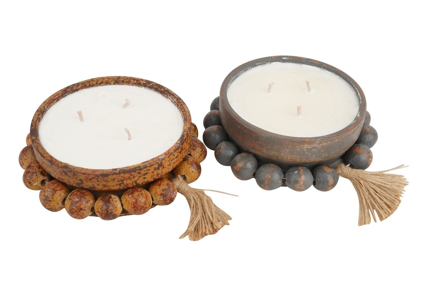 Beadzie Candle Pour Vessel-Clay-Best Seller-2 Color Starter Pack-Gray and Red-10 Pieces