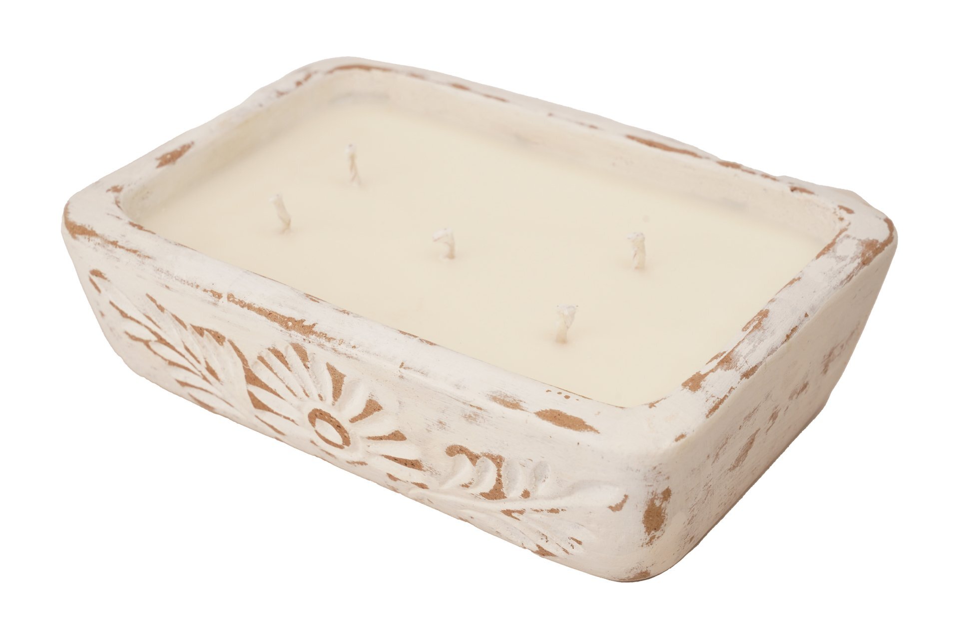 Boho Clay Candle Vessel-Duo Pack-6x9 inches-Duo Pack-Turquoise and White-10 PCS