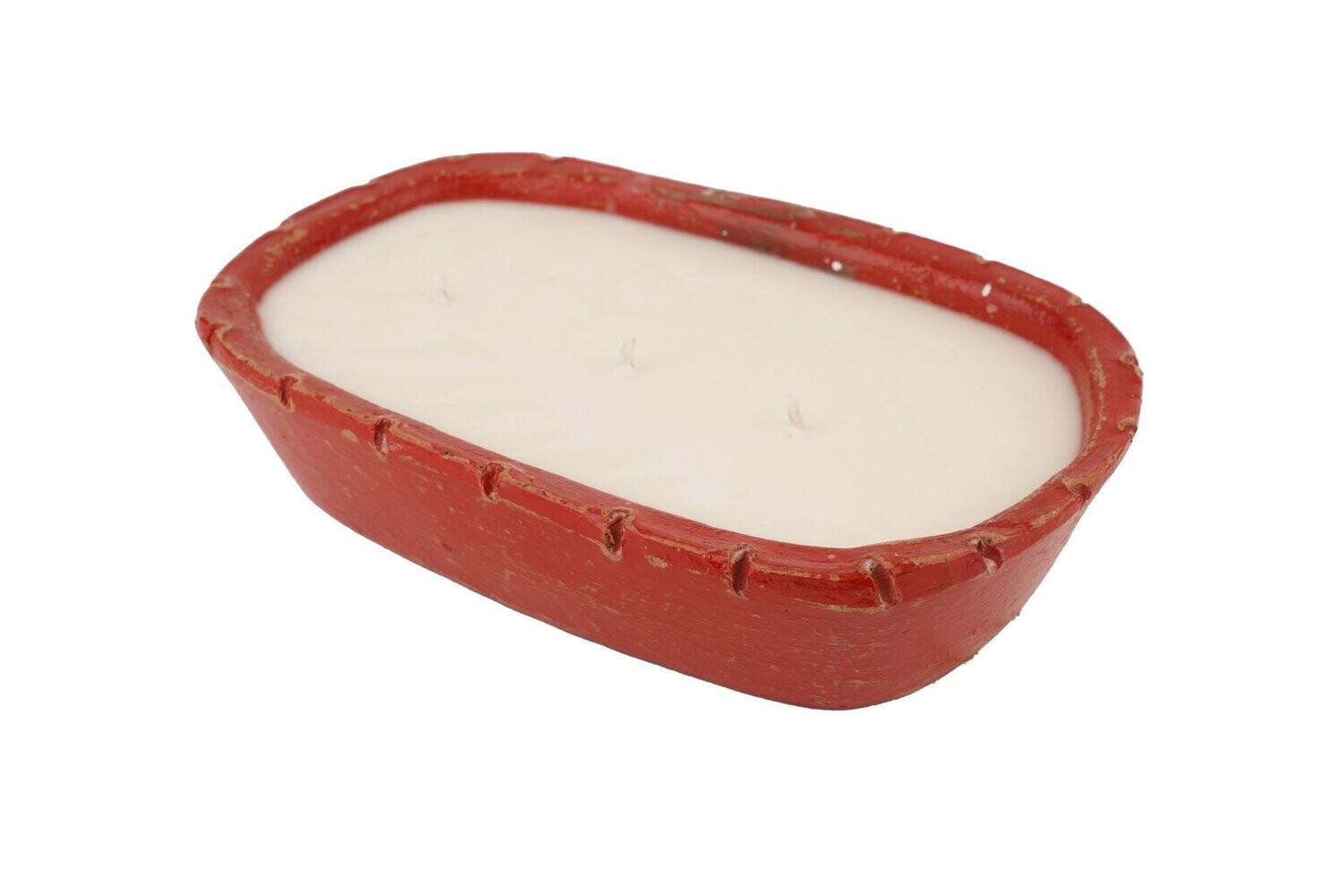 CLEARANCE-Ovee Simple Candle Vessel-Candle Ready-6 x 9 inches-Exclusive Original Design--CLEARANCE-Red