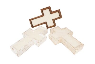 Cross Dough Bowl-Large-Wooden-Candle Ready -11x17 inches-Trio Pack-9 Pieces