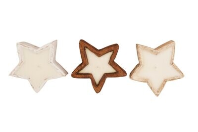 Star Bowl-Mini-7 x 7 x 2 inches-Wood-Handmade-Candle Pour-Carved-Candle Ready-Three Color Choices-Carved Mini Star Bowl