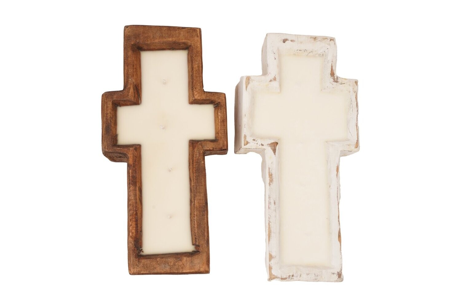 Small Cross-Mixed Pack- Dough Bowl-Wooden-Candle Ready-6x12 inches-Mixed Pack-10 Pieces