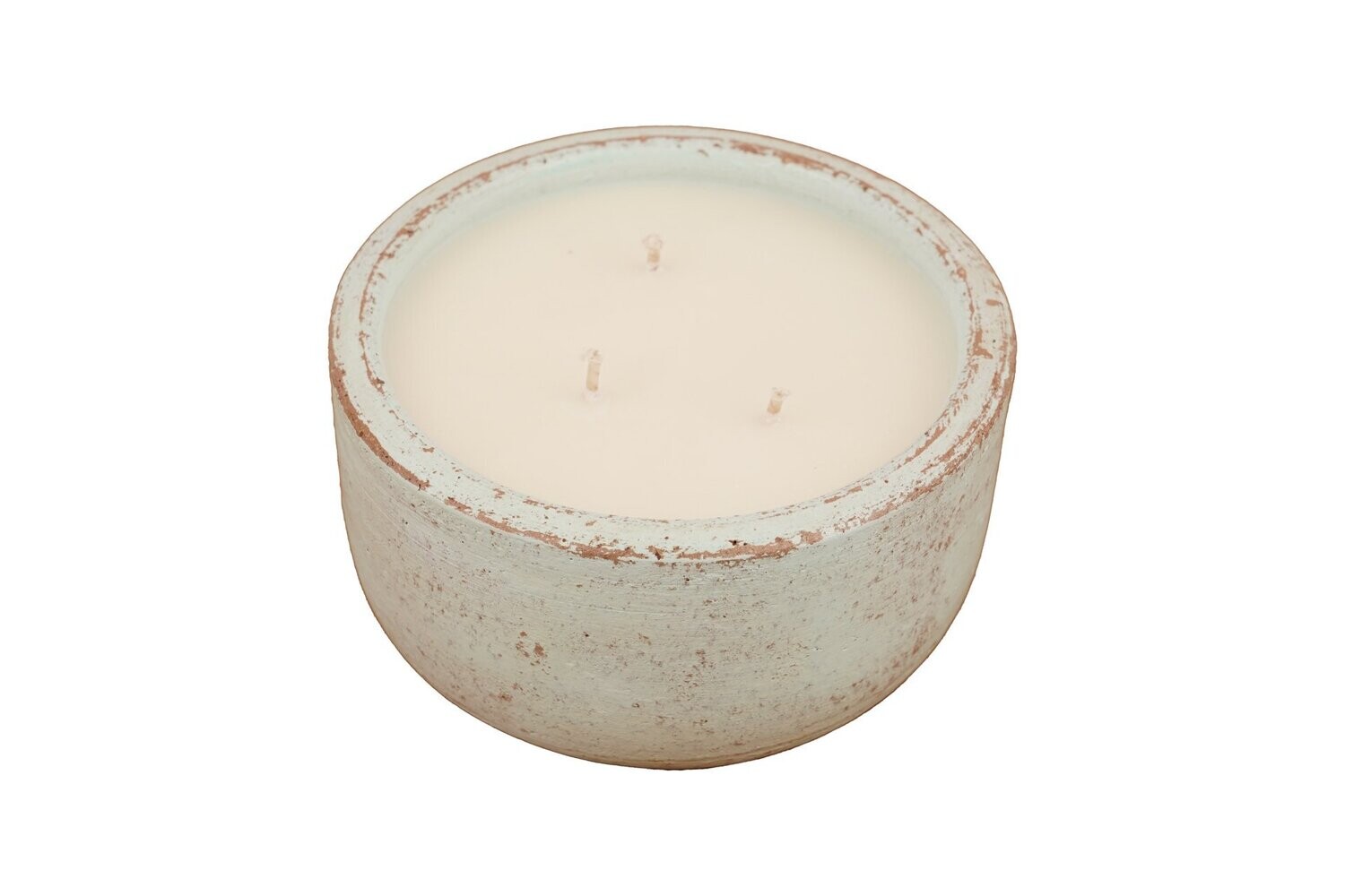 CLEARANCE-Roundsy -Candle Ready Clay Vessel-6x3 inches-Roundsy-Turquoise-CLEARANCE-$11