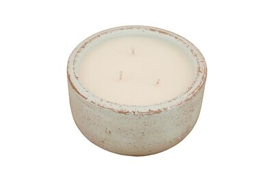CLEARANCE-Roundsy -Candle Ready Clay Vessel-6 x 2.5-3 inches-Roundsy-Turquoise-CLEARANCE-$11