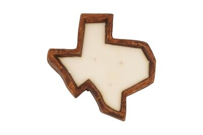 State of Texas Bowl-Medium-10 x 10 x 2 inches-Wood-Handmade-Candle Pour-Carved-Three Color Choices-Small, COLOR: Waxed