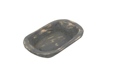 Mini Dough Bowl - Candle Ready-6x10 inches-Industrial Gray