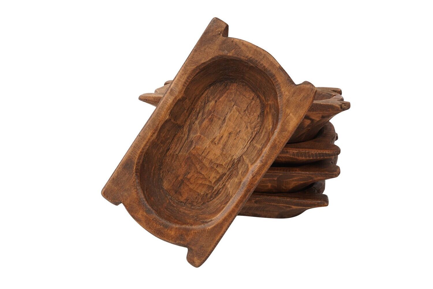 Mini Eurotrenchy Dough Bowl - Candle Ready-6x10 inches-Four Colors, COLOR: Waxed