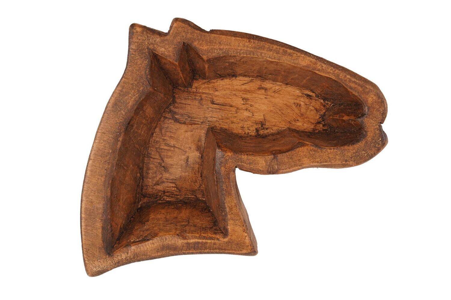 Horse Head Dough Bowl-Candle Ready-8 x 7 x 2 inches-4 Color Choices, COLOR: Waxed