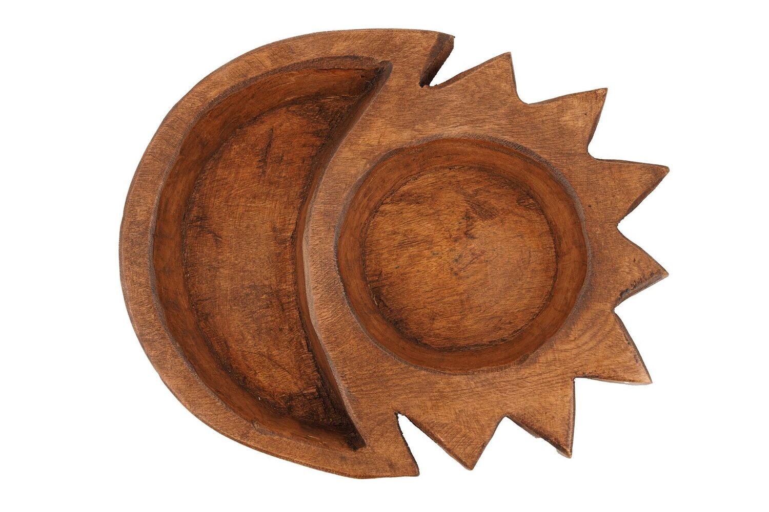 Eclipse Dough Bowl-9 x 9 x 2 in.-Wood-Handmade-Candle Ready, COLOR: Waxed