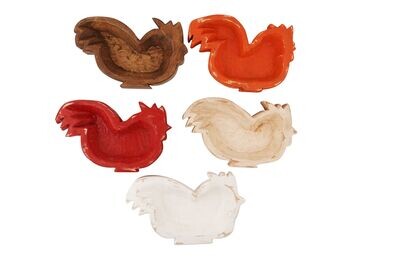 Rooster Dough Bowl-Assorted Pack-10x6 inch-Candle Ready-Rooster Dough Bowl-Assorted Pack-10 PCS