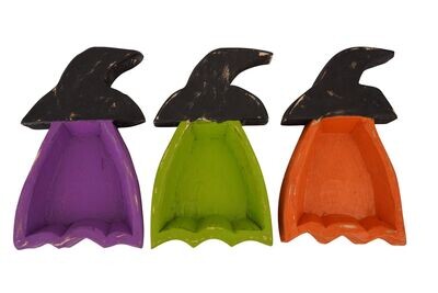 Witch Two Tone-Witch Dough Bowl-6x10x2 inches-Boo Collection-Candle Ready---Witch Two Tone
