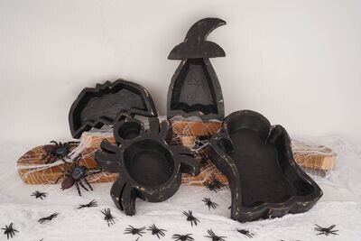 Complete Boo Collection-Black-All 4 Designs-Candle Ready-Complete Boo Collection-Black-8 PCS