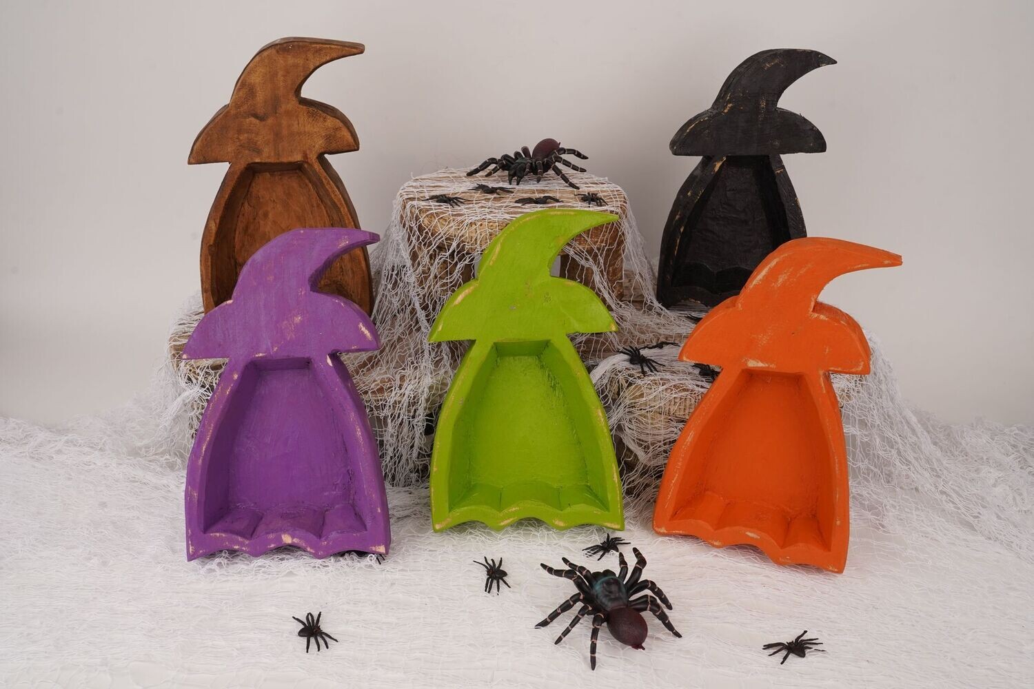 Witch Dough Bowl-Assorted Pack-6x10x2 --Boo Collection-Candle Ready-- Witch Dough Bowl-Assorted Pack-10 PCS