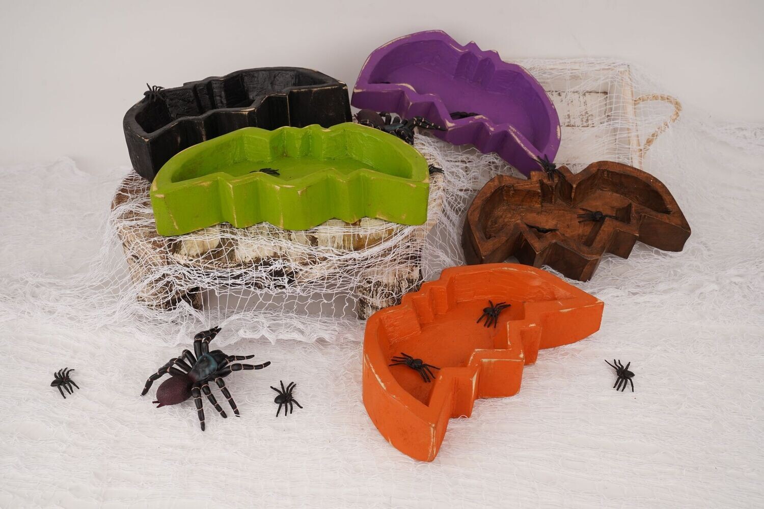 Bat Dough Bowl-Assorted Pack-10x6x2 inches-Boo Collection-Candle Ready-Bat Dough Bowl-Assorted Pack-10 PCS