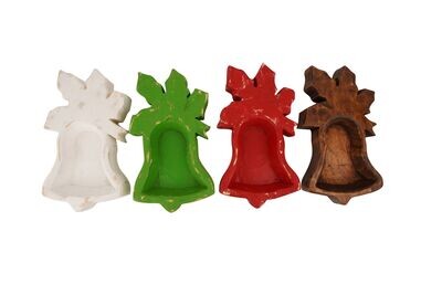 Bell Dough Bowl-6x11-Christmas Bell-Candle Ready-Xmas Bell