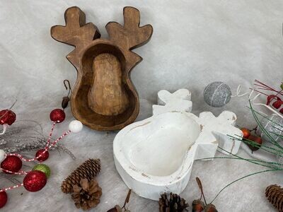 Reindeer Dough Bowl-Mixed Pack-9x10-New Design-Candle Ready-Xmas Reindeer-Original-Christmas Reindeer Dough Bowl-Mixed Pack-10 PCS