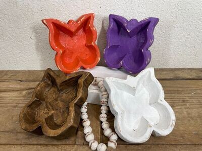 Butterfly Dough Bowl-Assorted Pack-6.5x8 inches-Candle Ready-Butterfly-Assorted Pack-8 Pieces