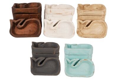 Whale Dough Bowl-10x6-New Design-Candle Ready-Five Color Choices-Sea Life Design-Whale Dough Bowl