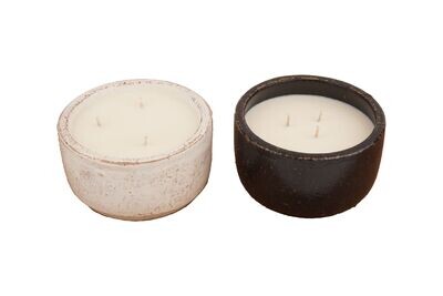 Roundsy Candle Pour Clay Vessel-6 x 2.5-3 inches-Black and White-Roundsy Mixed Pack-10 Pieces