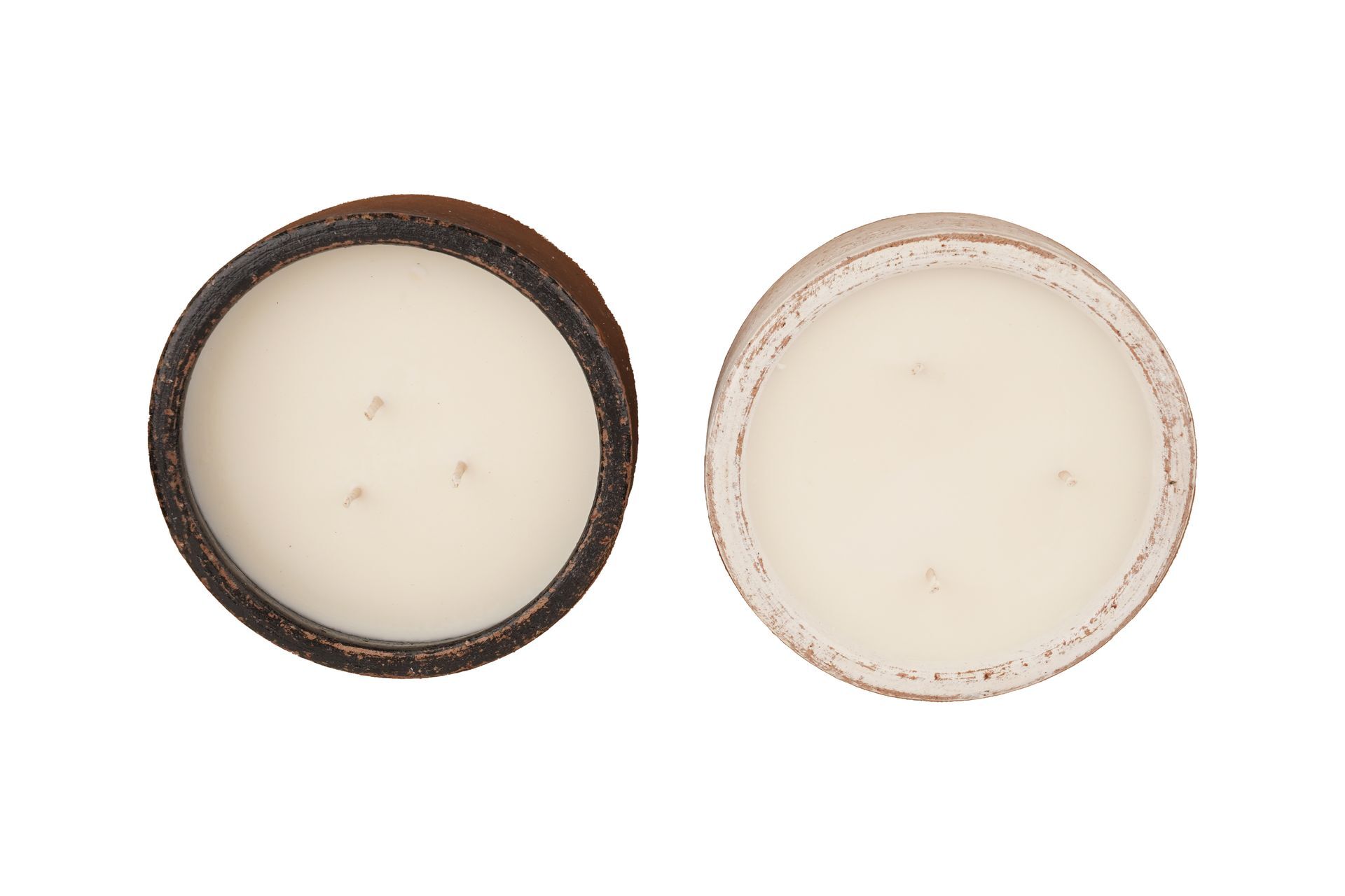 Roundsy Candle Pour Clay Vessel-6 x 2.5-3 inches-Black and White-Roundsy Mixed Pack-10 Pieces