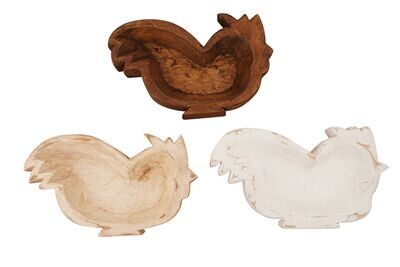 Rooster Dough Bowl-Trio Pack-10x6 inch-Candle Ready-Rooster Dough Bowl-Trio Pack-9 PCS