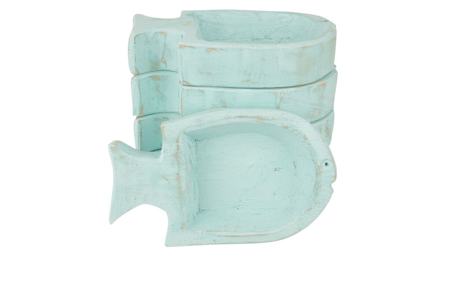 Fish Dough Bowl-10x6-New Design-Candle Ready-Four Color Choices-Fish Dough Bowl, COLOR: Seaside Blue