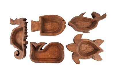 Sea Life Collection Dough Bowl-Waxed-Candle Ready-Sea Life Collection- Dough Bowl-Sea Life Collection-Waxed Blue-10 Pieces-Waxed