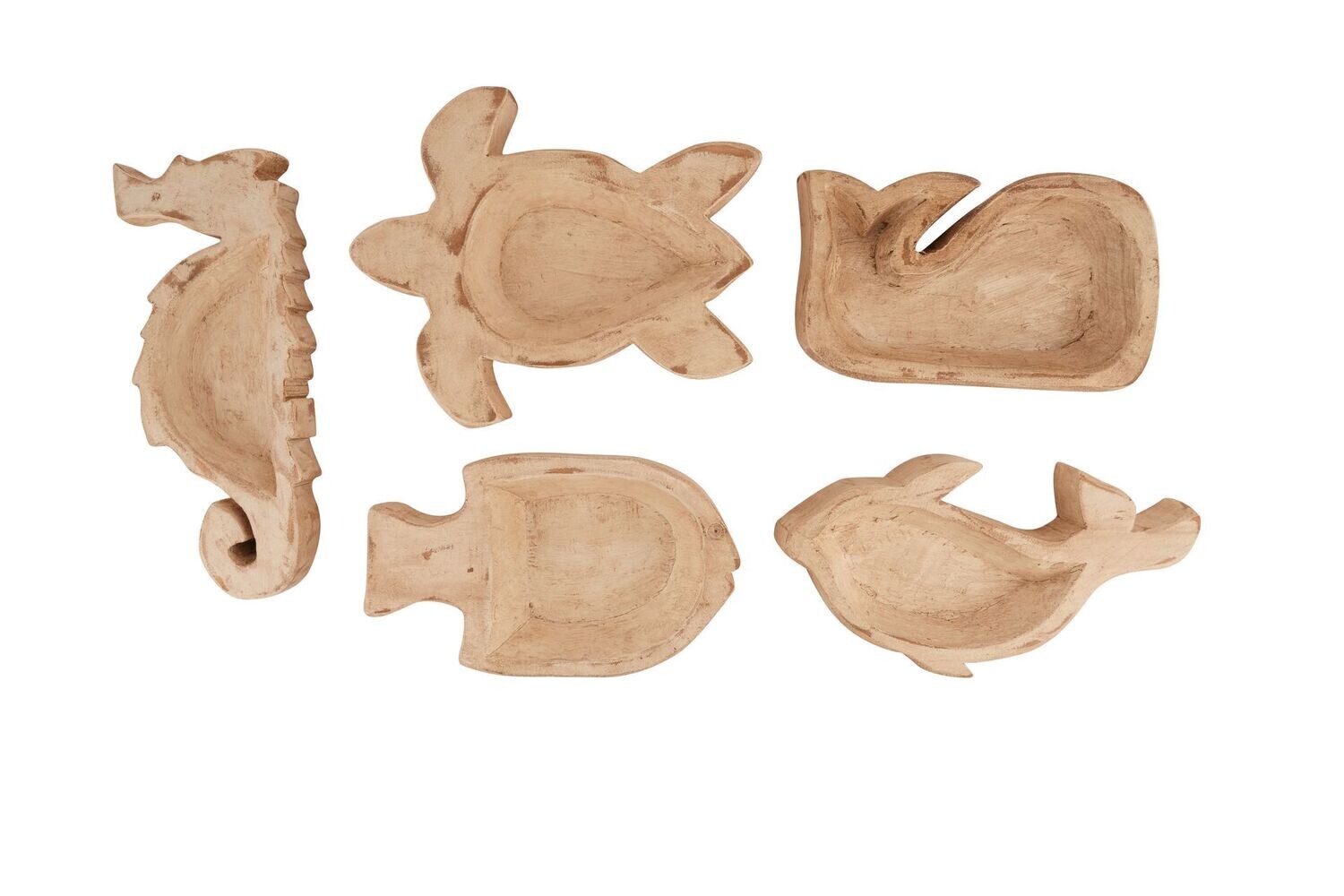 Sea Life Collection Dough Bowl-Candle Ready-Sea Life Collection- Dough Bowl-Sea Life Collection-10 Pieces-Antiqued White