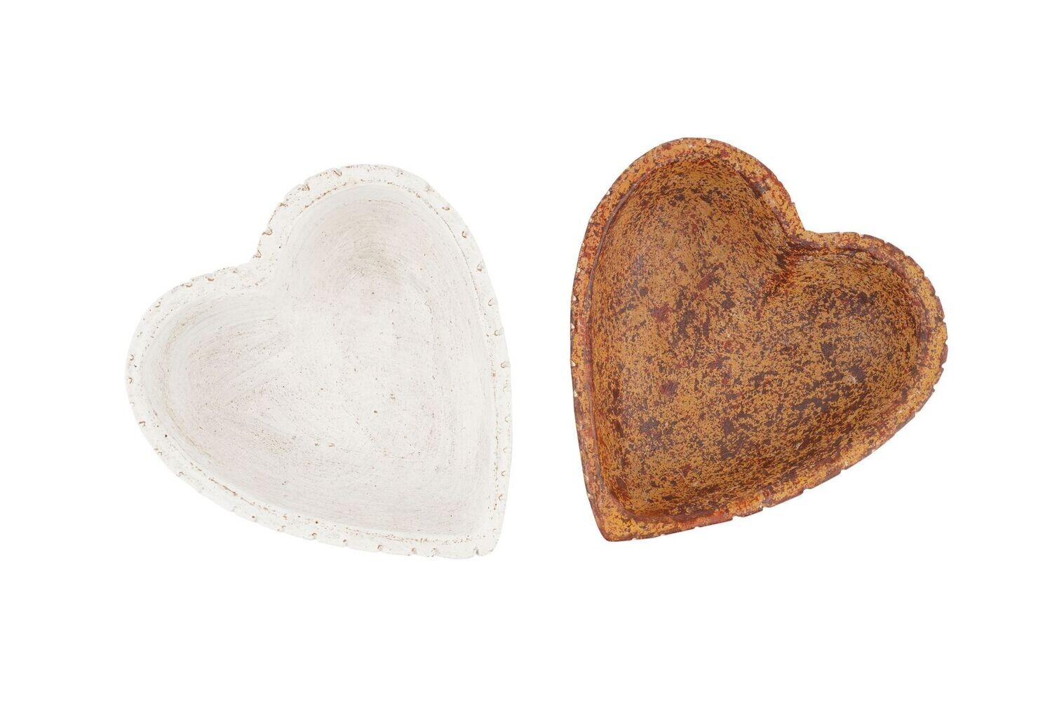 Simple Heart-7x8 inches-Candle Ready Clay Vessel -2 Color Choices