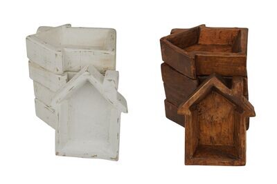 Mixed Pack-House Dough Bowl-6 x 7 inches-Handmade-Candle Ready-Original Design-House-Casita-Mixed Pack