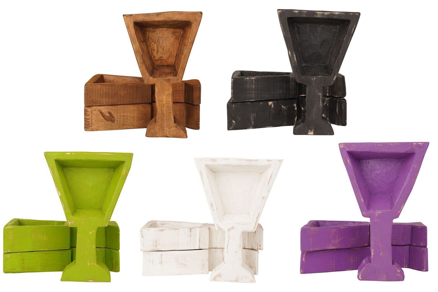 Martini Glass Dough Bowl-Assorted Pack-6 x 10 x 2 in-Candle Ready-Carved Martini Glass-Martini-Assorted Pack-10 PCS