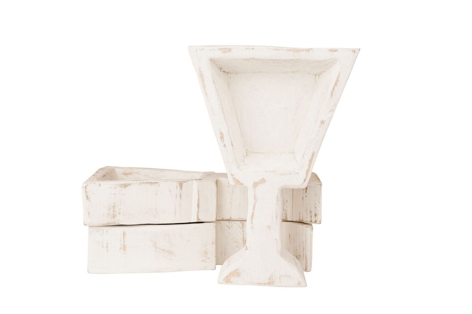 Martini Glass Dough Bowl--6 x 10 x 2 in-Candle Ready-Carved Martini Glass-Martini-5 Color Choices-ON Sale, COLOR: White