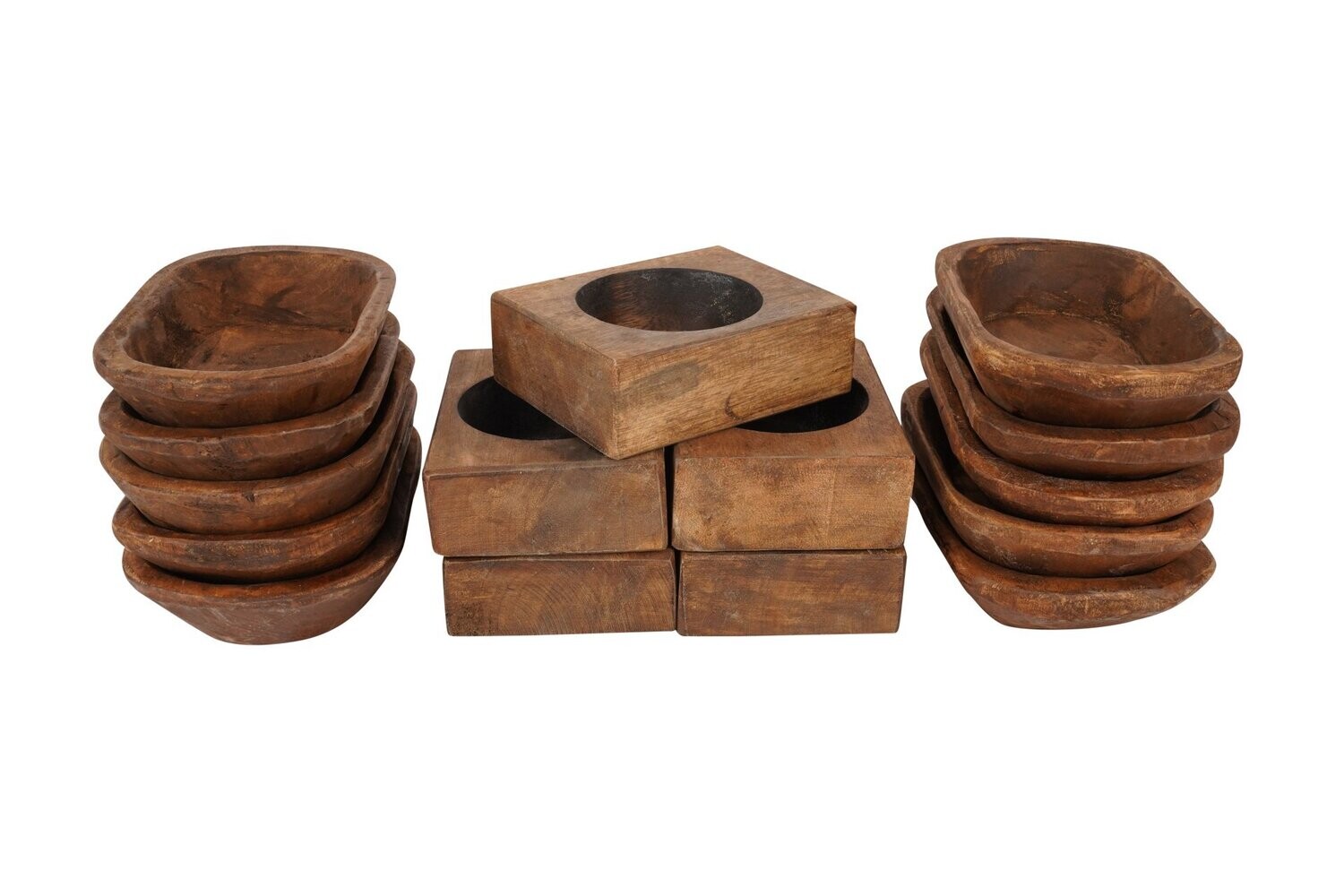 Cheesy Bowl Pack - 10 Mini Dough Bowl & 5 One Hole Cheese Mold - 15 PCS, COLOR: Waxed