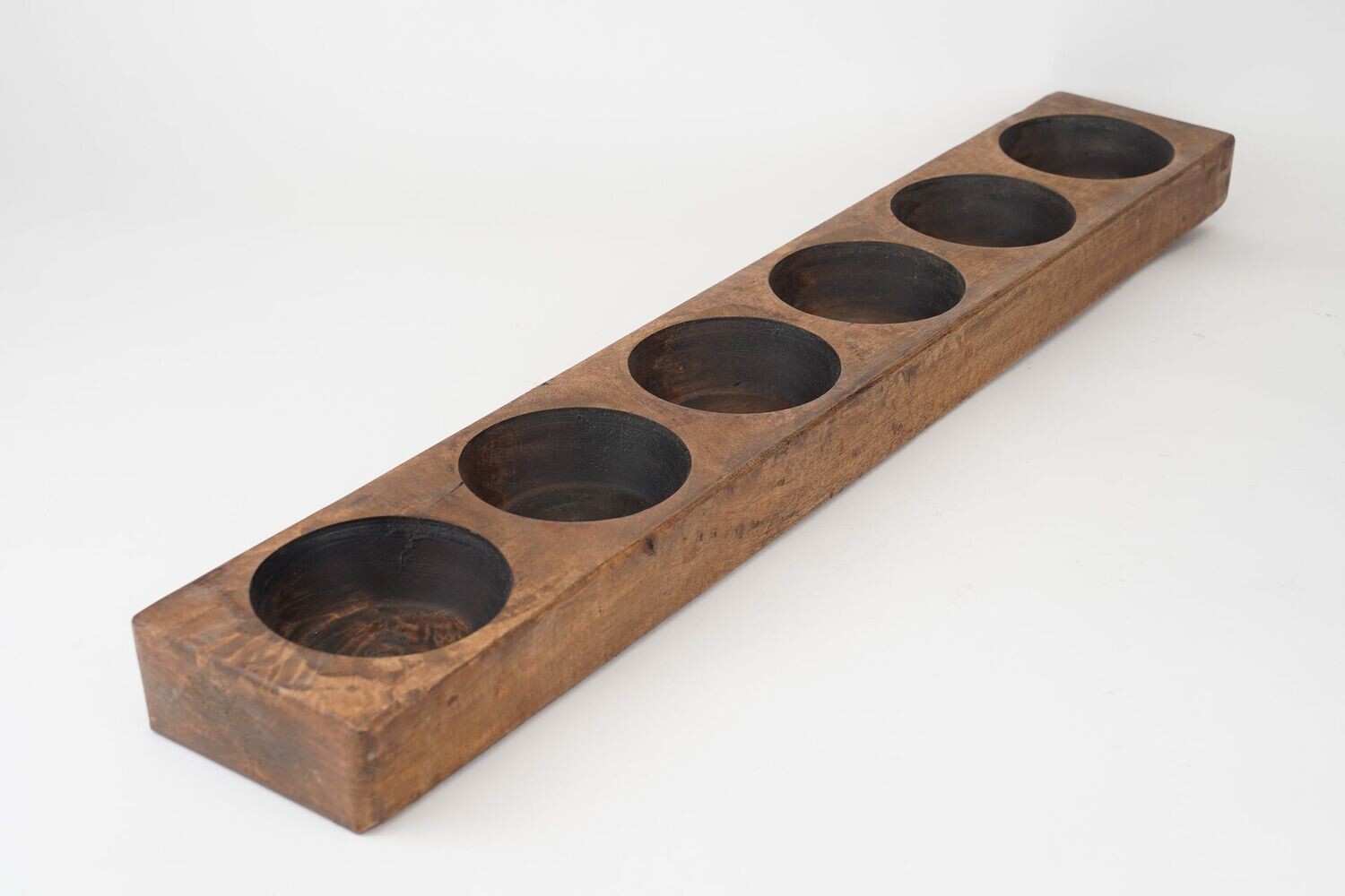 Six Hole Cheese mold-Wood-Handmade-33 x 5 x 2 inches-Candle Ready-6 Hole Cheese Mold