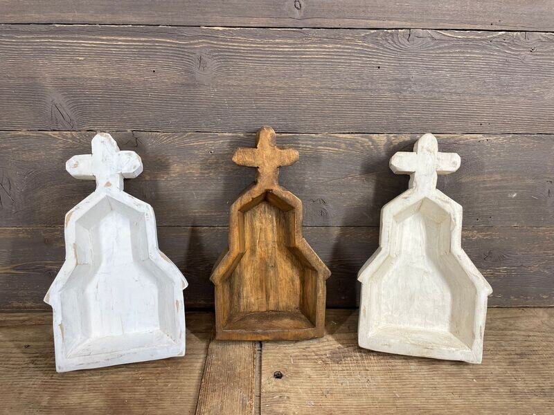 Church  Dough Bowl-Assorted Pack-Candle Ready-Farmhouse Church Dough Bowl-7x11-Assorted Pack-9 PCS
