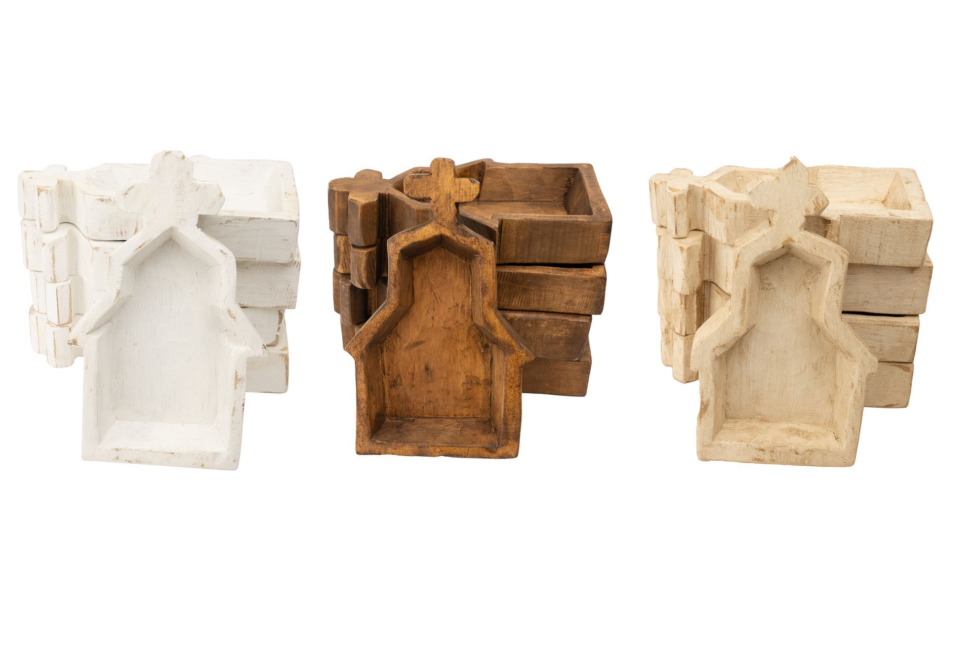 Church  Dough Bowl-Assorted Pack-Candle Ready-Farmhouse Church Dough Bowl-7x11-Assorted Pack-9 PCS