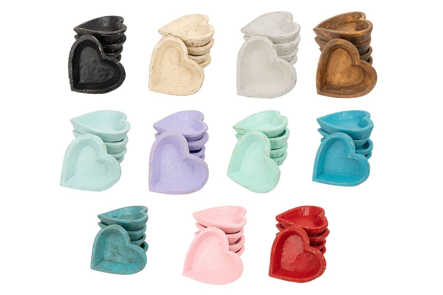 Small Carved Heart- 10 inch-Candle Ready-New Design-11 Color Choices