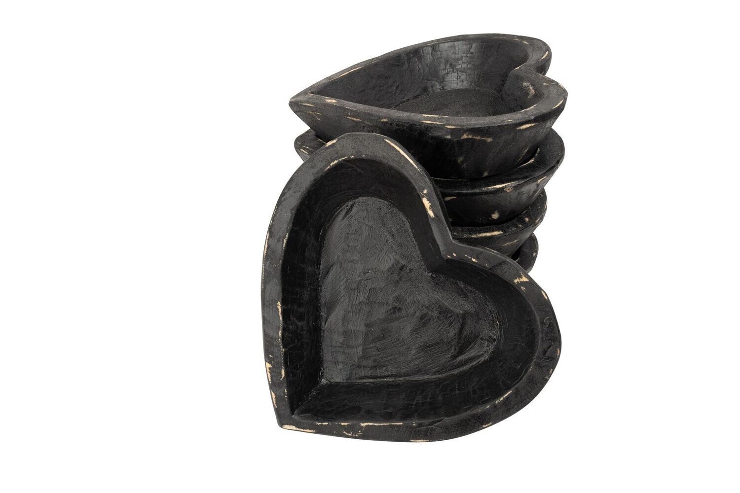 Small Carved Heart- 10 inch-Candle Ready-New Design-11 Color Choices, Colors: Black