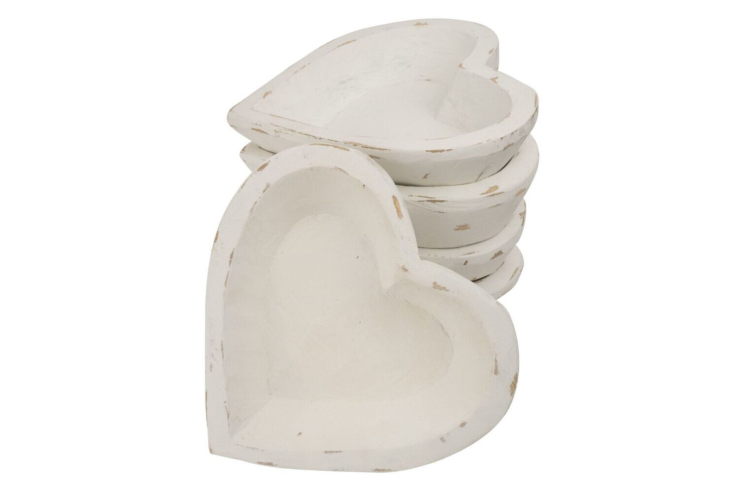 Small Carved Heart -Candle Ready-Farmhouse-10 inch- Small Heart-White