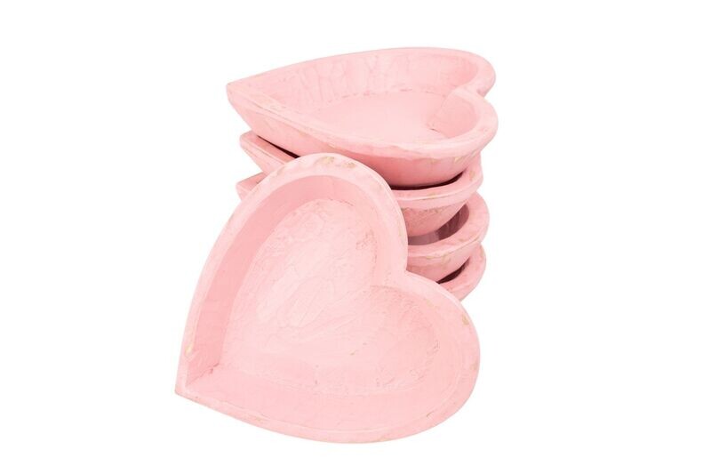 Small Carved Heart-Candle Ready-10 inch-Farmhouse-Small Heart- Apple Blossom