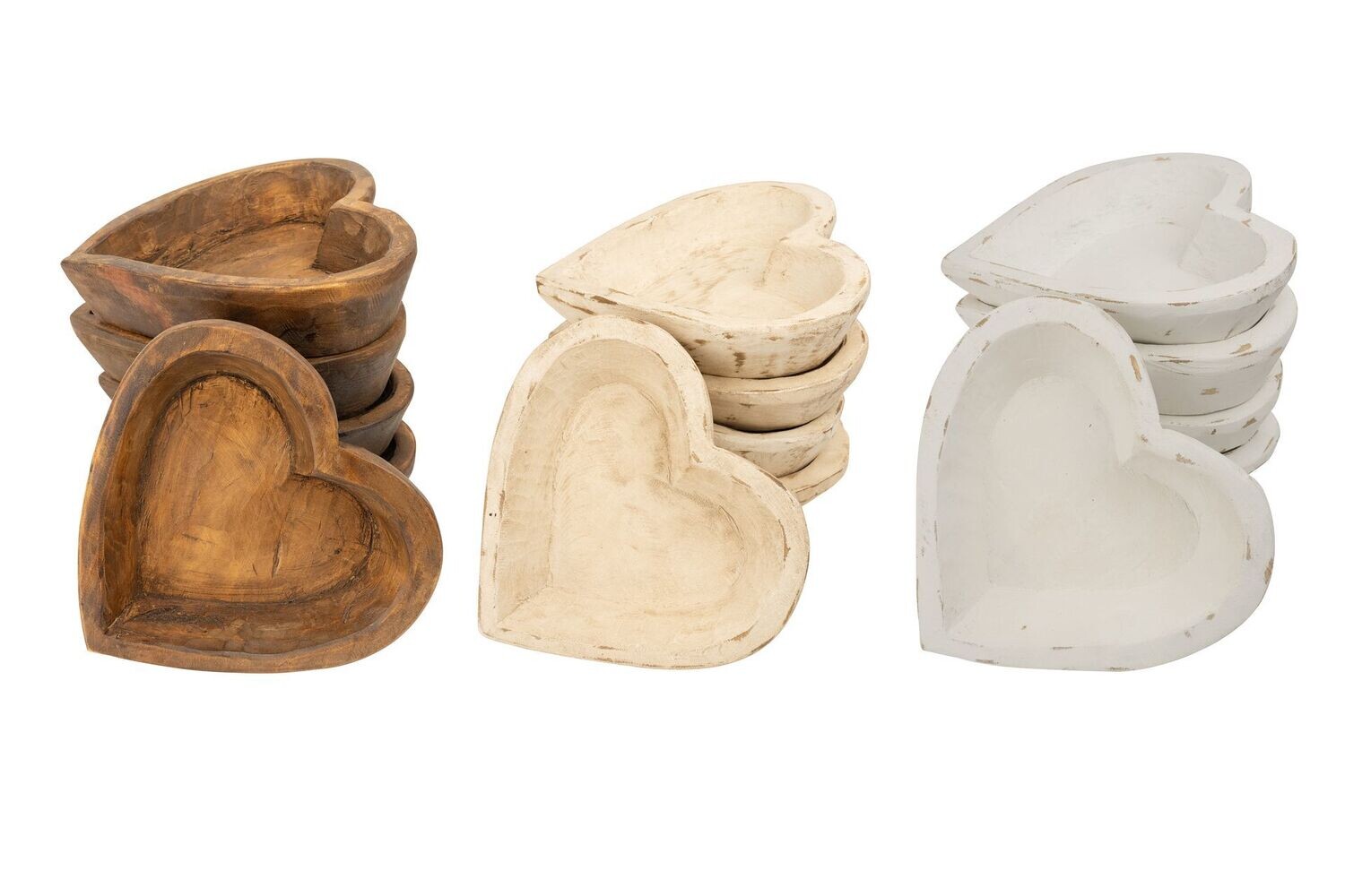 Trio Pack Small Carved Heart-10 inches-Improved-Candle Ready-Small Heart-Trio Pack-9 PCS