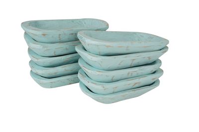 Mini Plus Dough Bowl-Candle Ready-6x12 inches-Seaside Blue