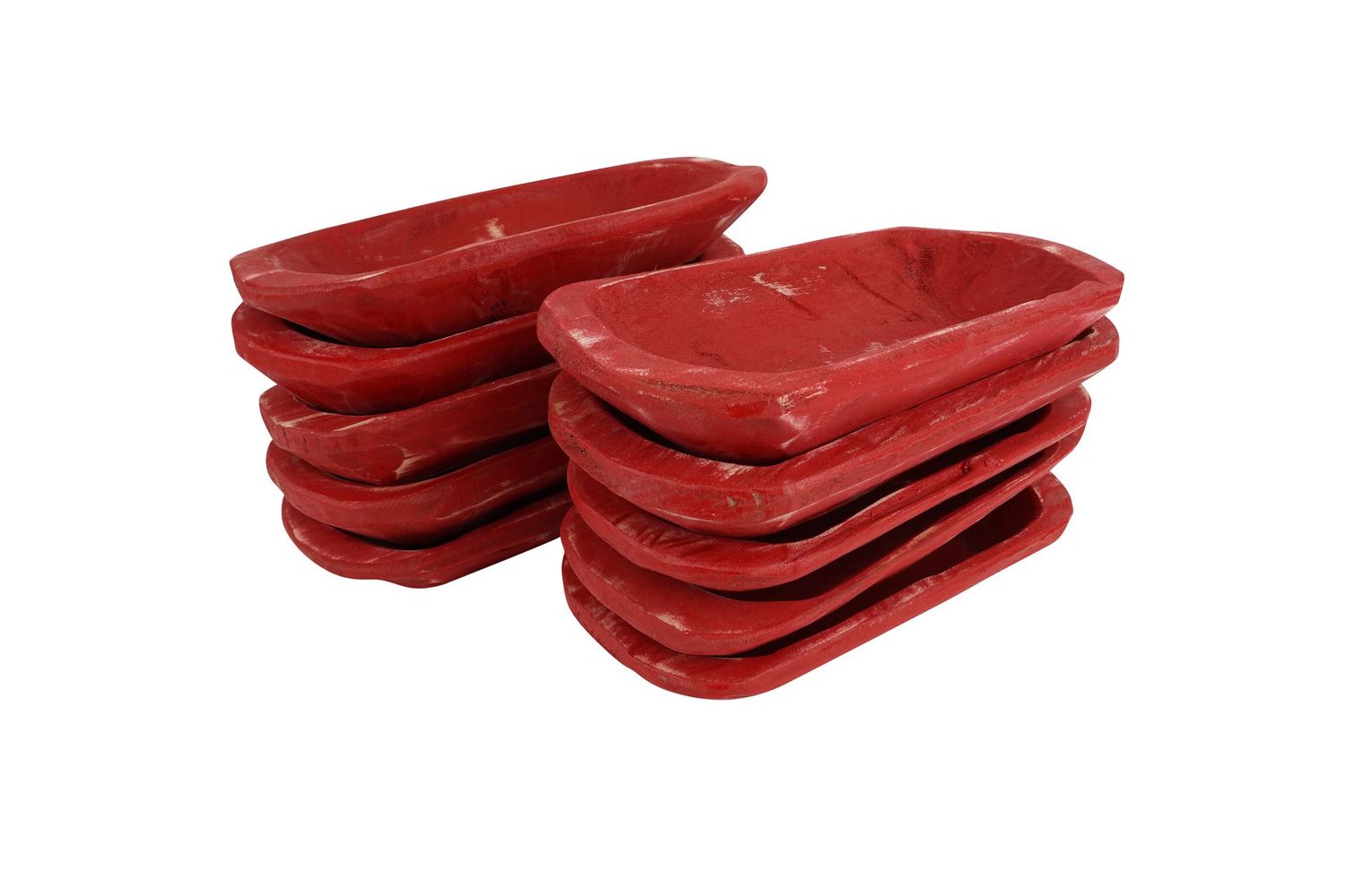 Mini Plus Dough Bowl-Candle Ready-6x12 inches-Red