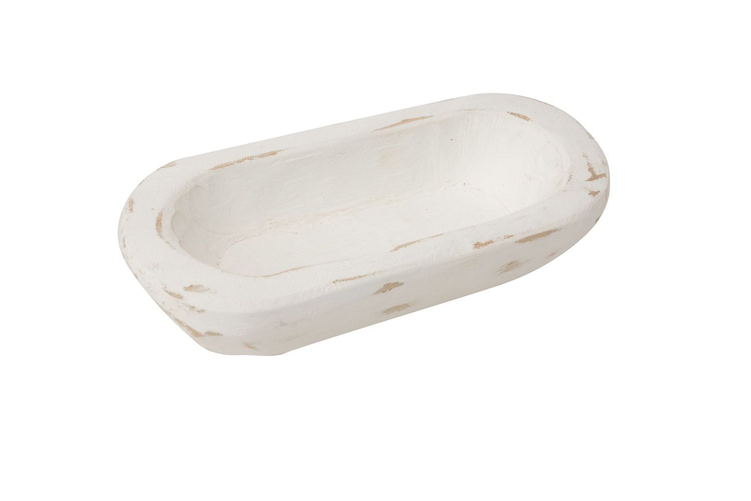 Tubby  Mini Bowl-Candle Ready-4 x 8 inches Dough Bowl-Wood-4 x 8 inch-Farmhouse-Tubby Bowl-Three Colors-NEW, COLOR: White